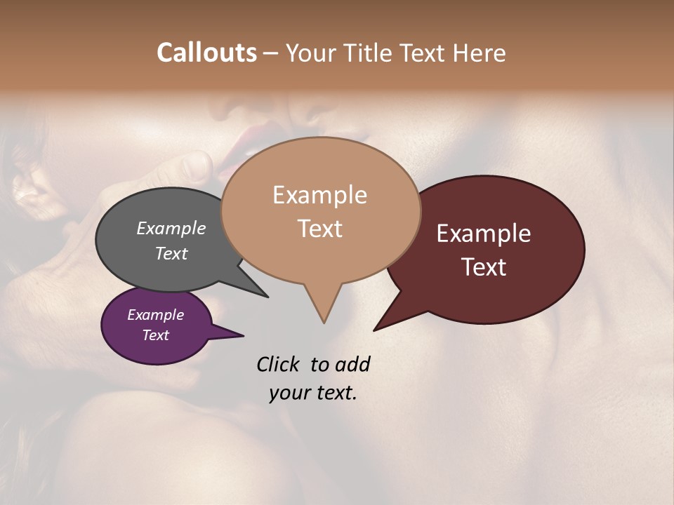 A Man Kissing A Woman's Face With Her Hand On Her Cheek PowerPoint Template