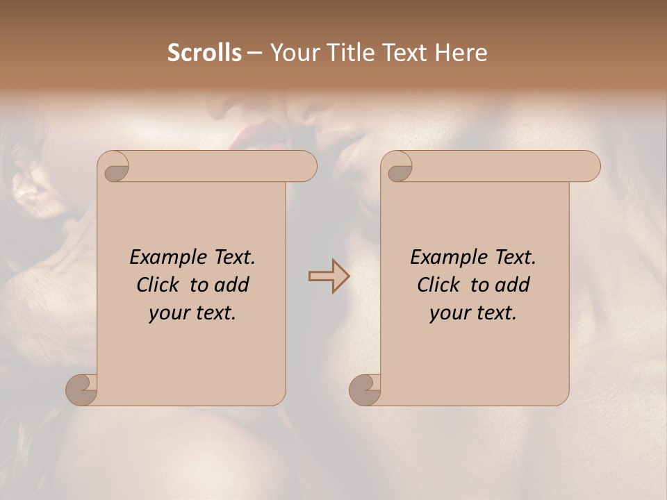 A Man Kissing A Woman's Face With Her Hand On Her Cheek PowerPoint Template