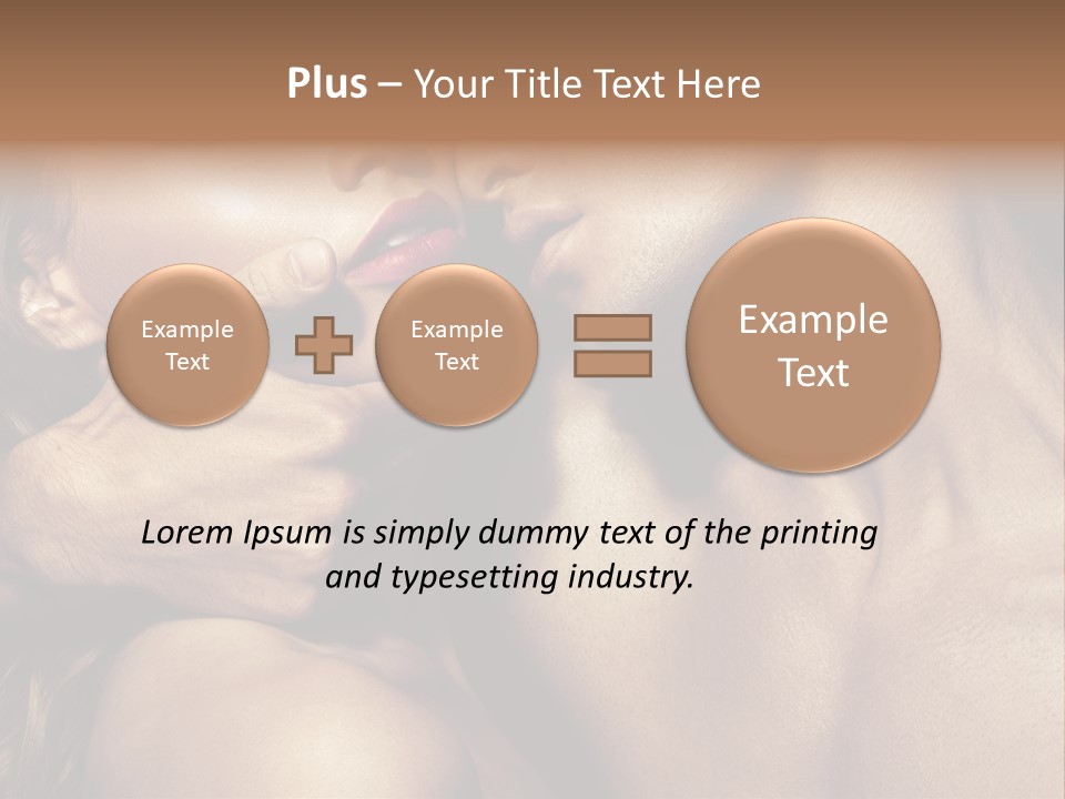 A Man Kissing A Woman's Face With Her Hand On Her Cheek PowerPoint Template