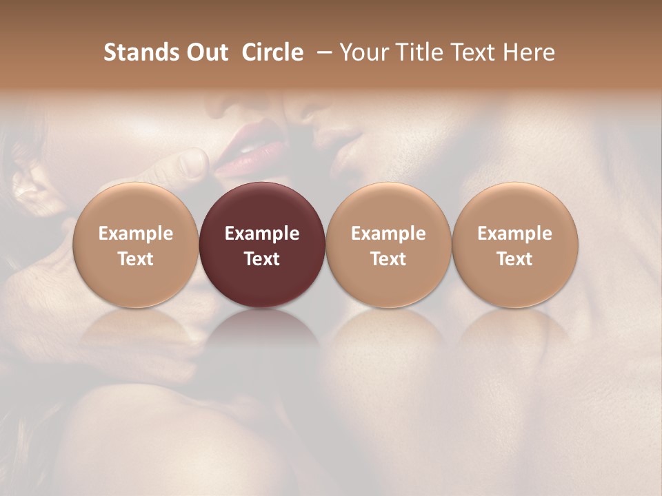 A Man Kissing A Woman's Face With Her Hand On Her Cheek PowerPoint Template