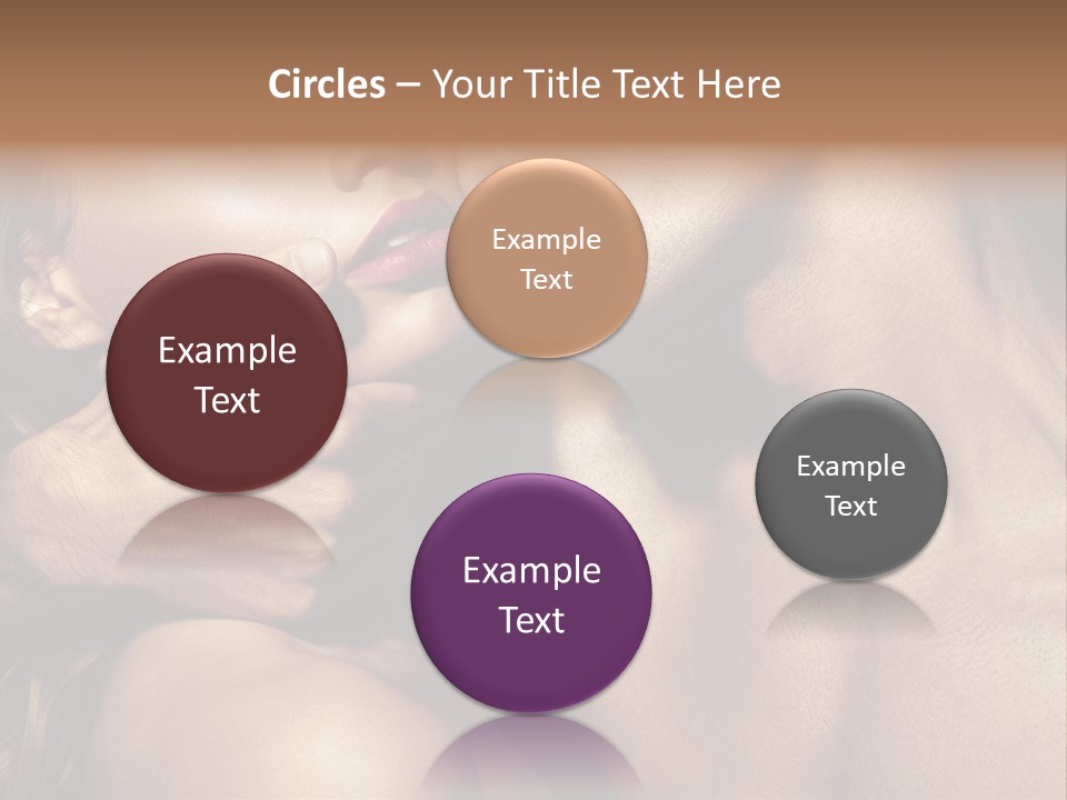 A Man Kissing A Woman's Face With Her Hand On Her Cheek PowerPoint Template