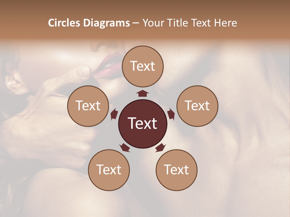 A Man Kissing A Woman's Face With Her Hand On Her Cheek PowerPoint Template