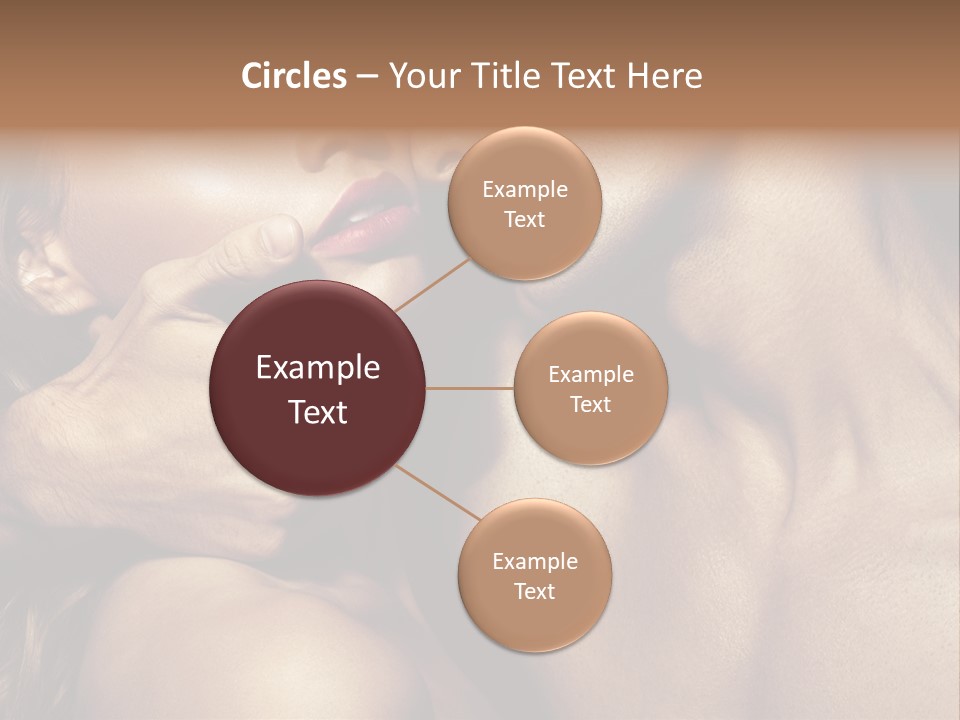 A Man Kissing A Woman's Face With Her Hand On Her Cheek PowerPoint Template