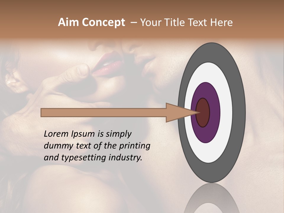 A Man Kissing A Woman's Face With Her Hand On Her Cheek PowerPoint Template