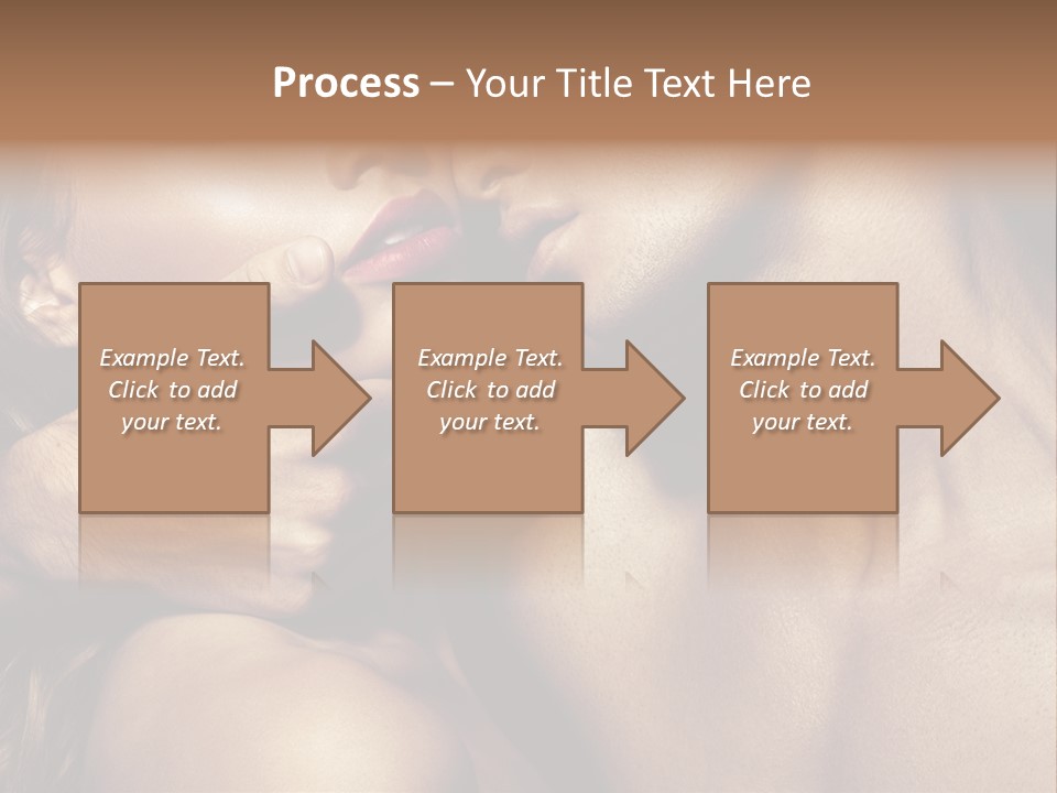 A Man Kissing A Woman's Face With Her Hand On Her Cheek PowerPoint Template