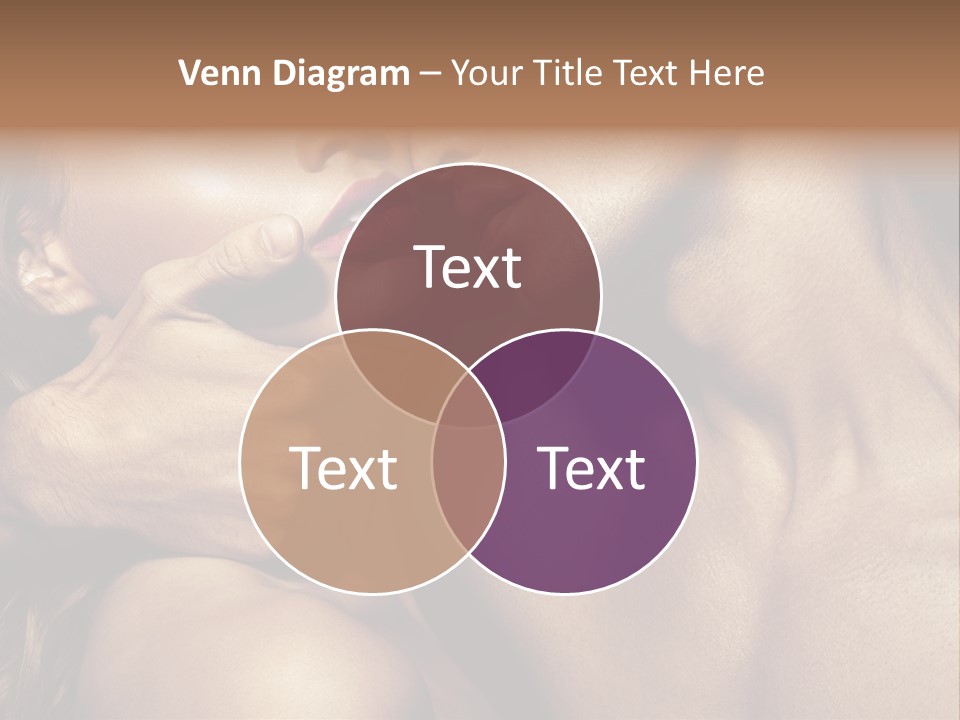 A Man Kissing A Woman's Face With Her Hand On Her Cheek PowerPoint Template