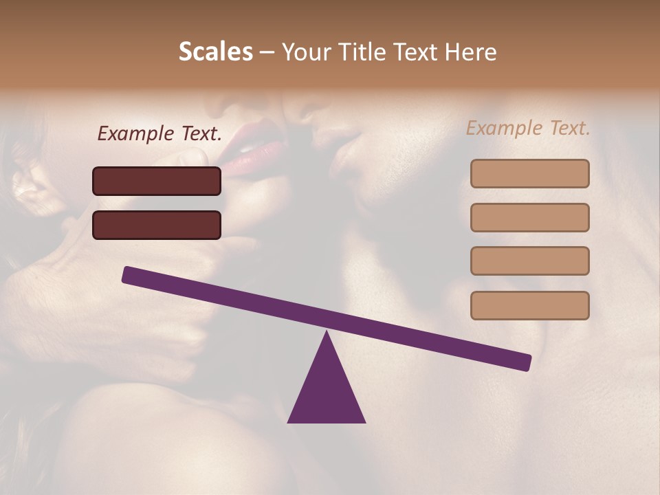 A Man Kissing A Woman's Face With Her Hand On Her Cheek PowerPoint Template