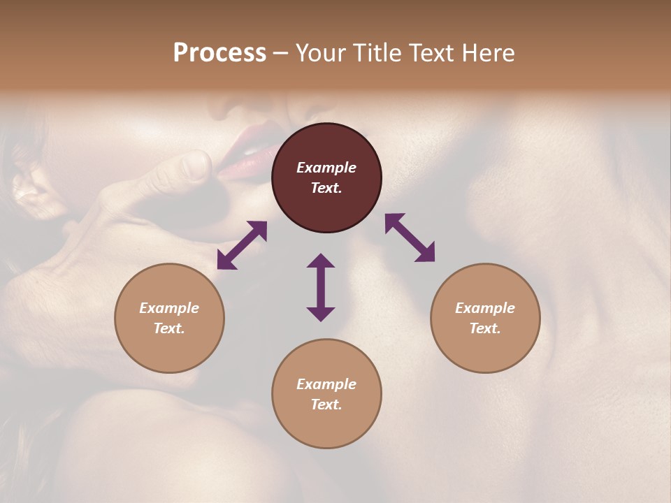 A Man Kissing A Woman's Face With Her Hand On Her Cheek PowerPoint Template