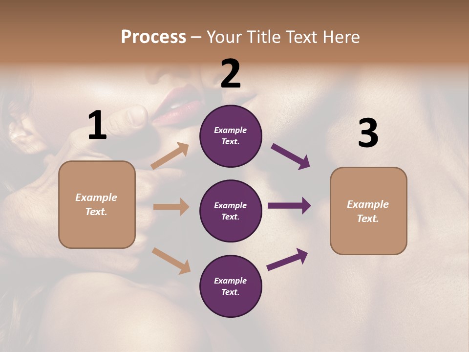 A Man Kissing A Woman's Face With Her Hand On Her Cheek PowerPoint Template