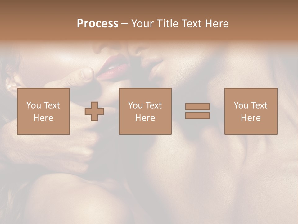 A Man Kissing A Woman's Face With Her Hand On Her Cheek PowerPoint Template