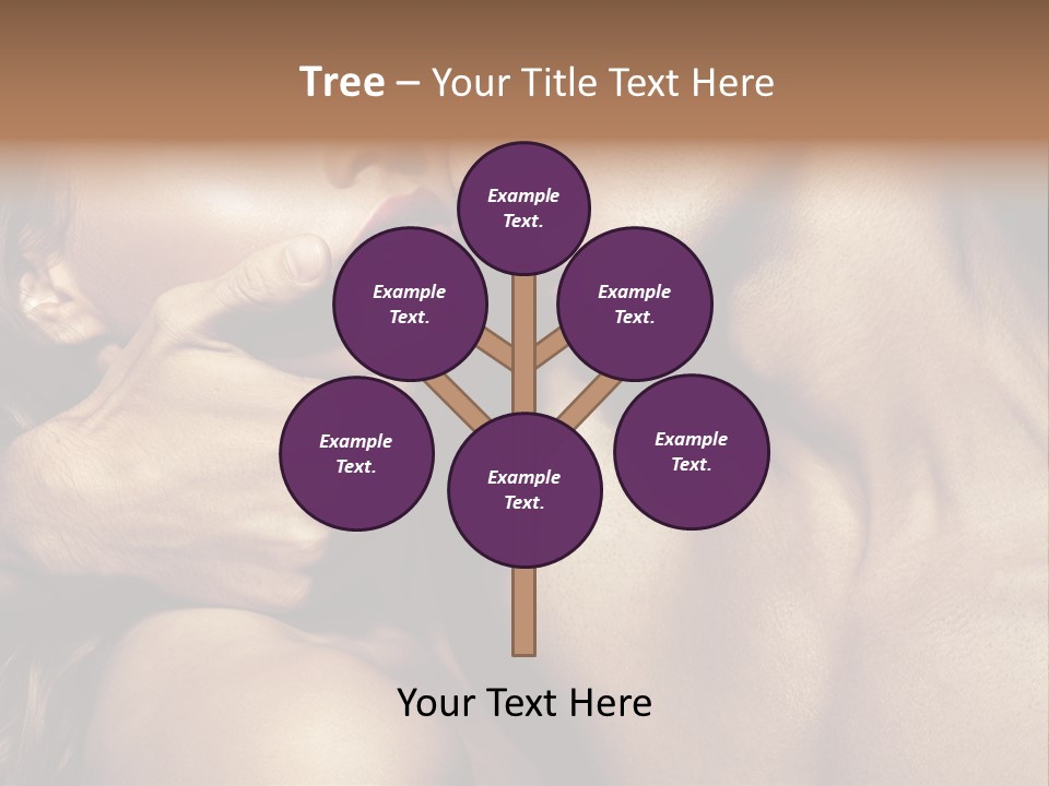 A Man Kissing A Woman's Face With Her Hand On Her Cheek PowerPoint Template