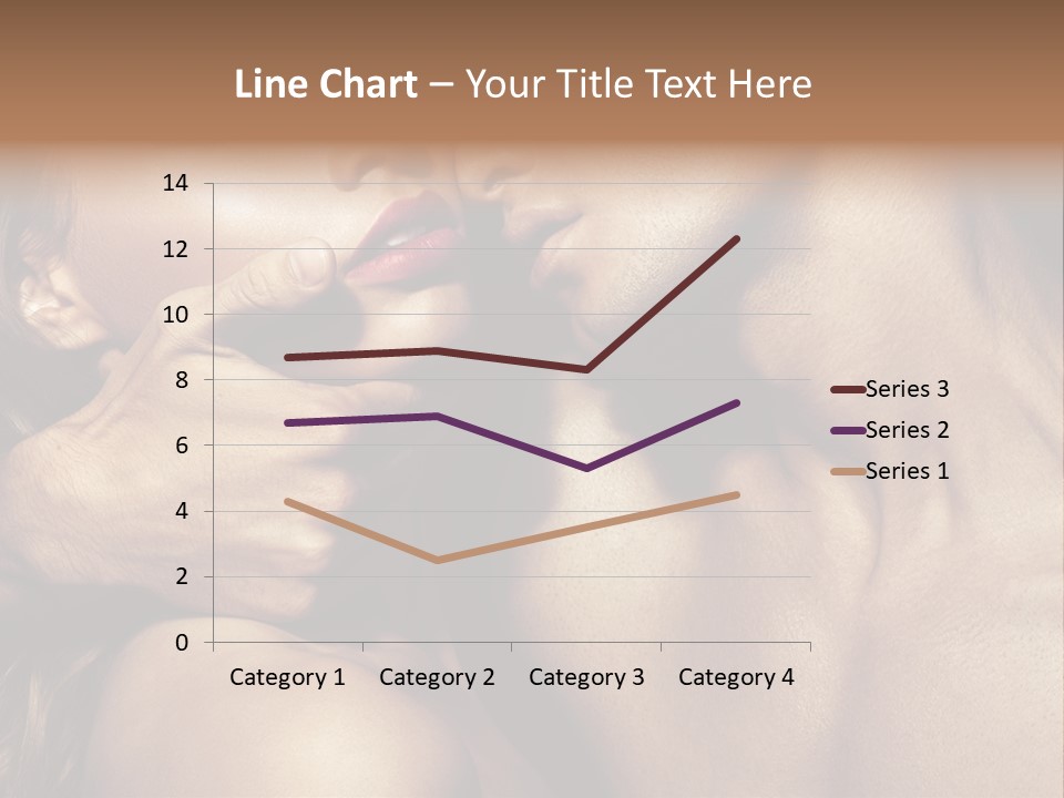 A Man Kissing A Woman's Face With Her Hand On Her Cheek PowerPoint Template