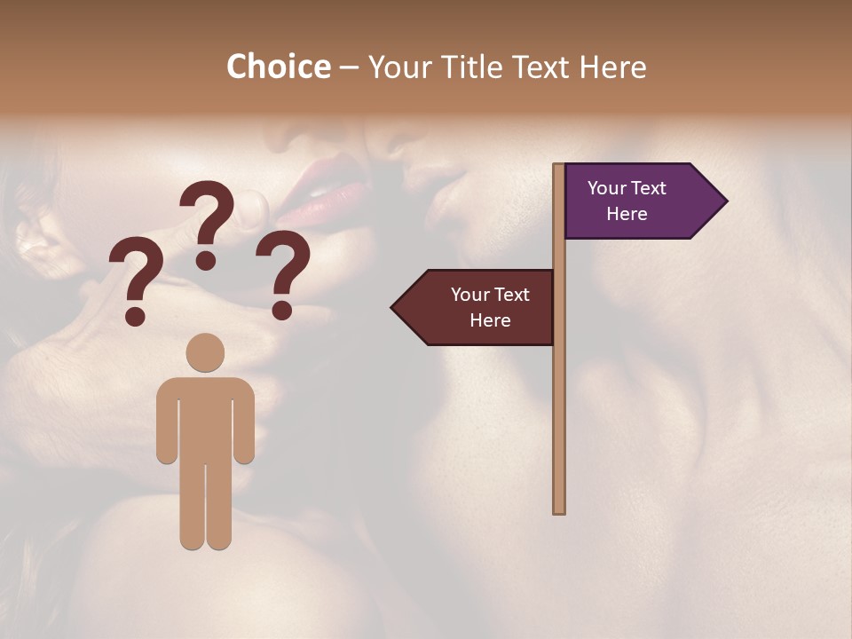 A Man Kissing A Woman's Face With Her Hand On Her Cheek PowerPoint Template