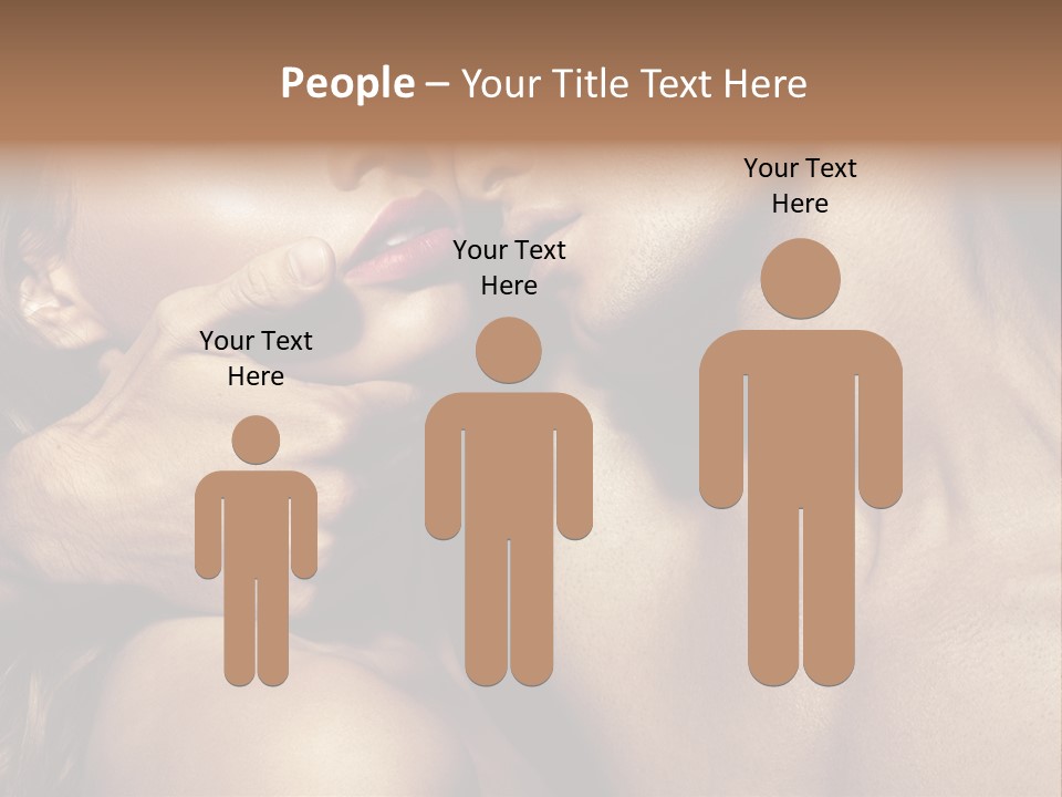 A Man Kissing A Woman's Face With Her Hand On Her Cheek PowerPoint Template