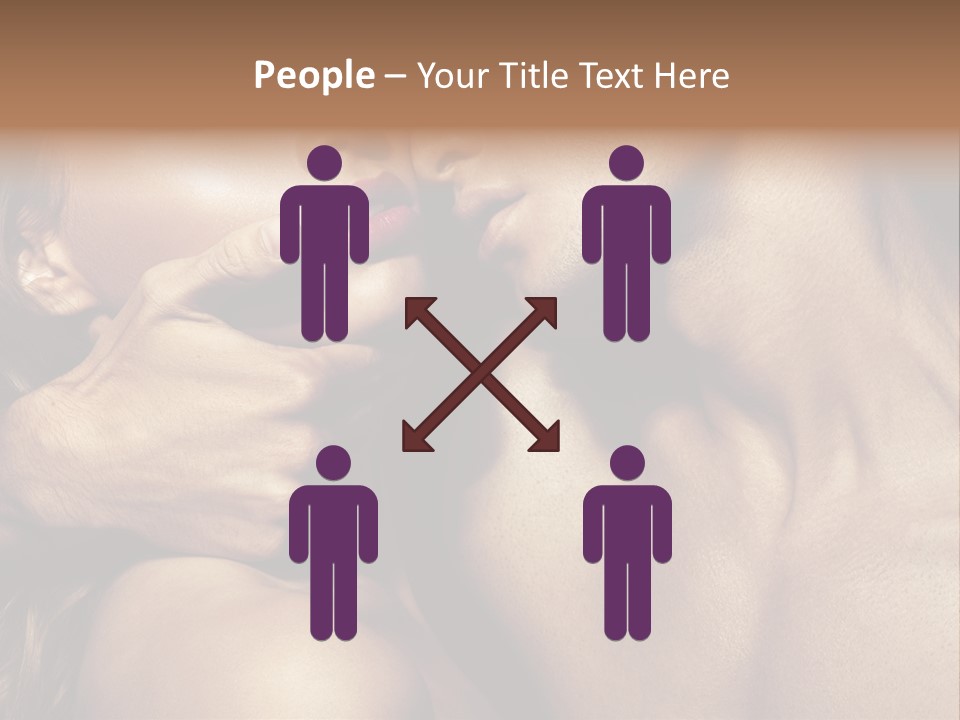 A Man Kissing A Woman's Face With Her Hand On Her Cheek PowerPoint Template