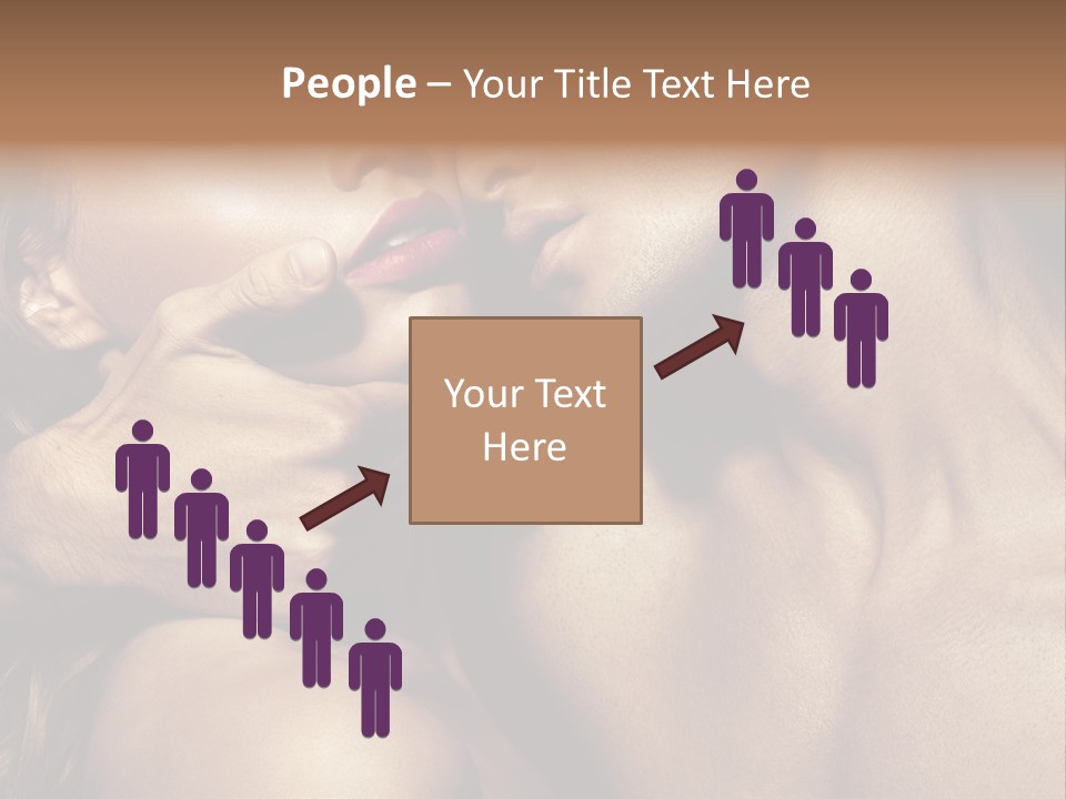 A Man Kissing A Woman's Face With Her Hand On Her Cheek PowerPoint Template