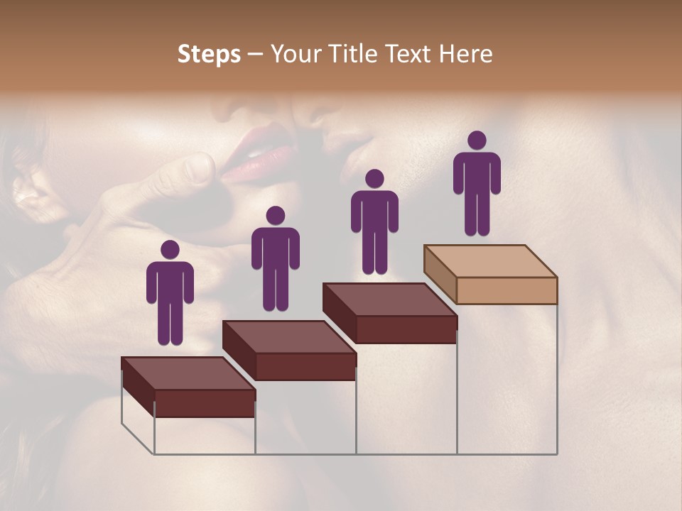 A Man Kissing A Woman's Face With Her Hand On Her Cheek PowerPoint Template