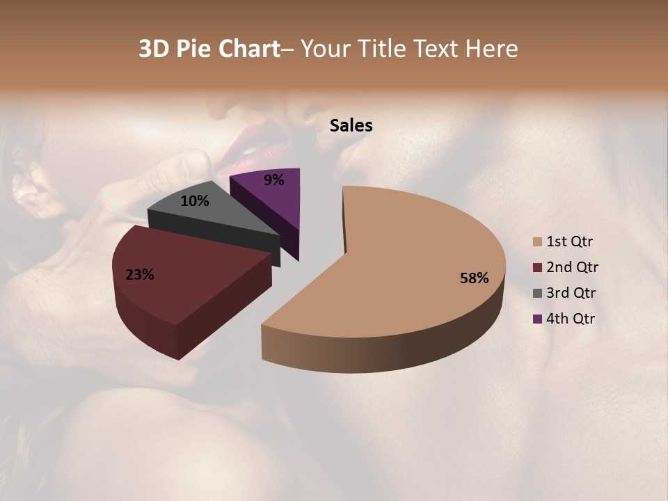 A Man Kissing A Woman's Face With Her Hand On Her Cheek PowerPoint Template
