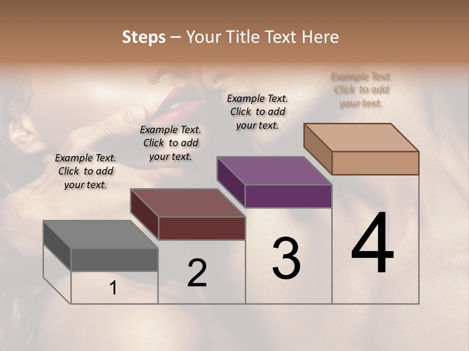 A Man Kissing A Woman's Face With Her Hand On Her Cheek PowerPoint Template
