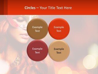 A Woman With Red Hair Wearing A Mask PowerPoint Template