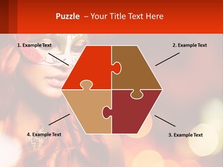 A Woman With Red Hair Wearing A Mask PowerPoint Template