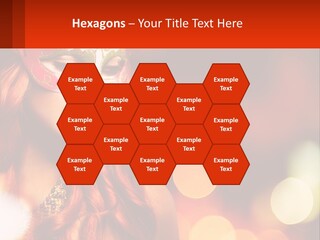 A Woman With Red Hair Wearing A Mask PowerPoint Template