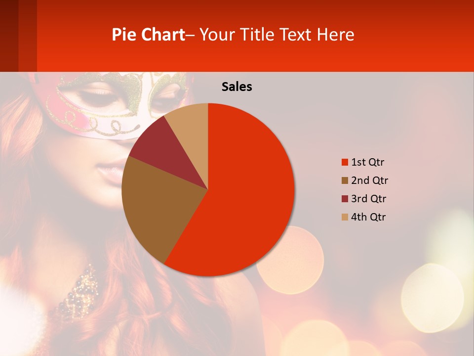 A Woman With Red Hair Wearing A Mask PowerPoint Template