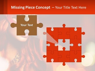 A Woman With Red Hair Wearing A Mask PowerPoint Template