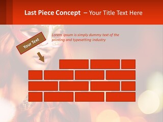A Woman With Red Hair Wearing A Mask PowerPoint Template
