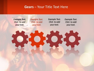 A Woman With Red Hair Wearing A Mask PowerPoint Template