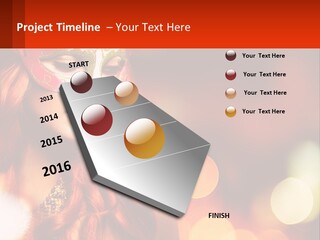 A Woman With Red Hair Wearing A Mask PowerPoint Template