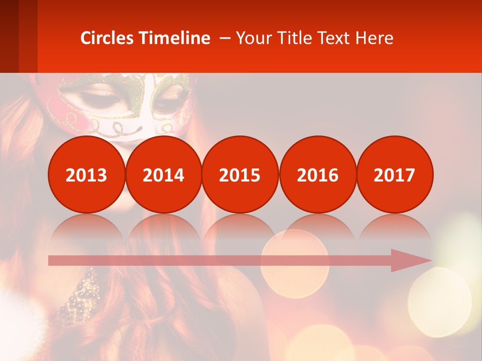 A Woman With Red Hair Wearing A Mask PowerPoint Template