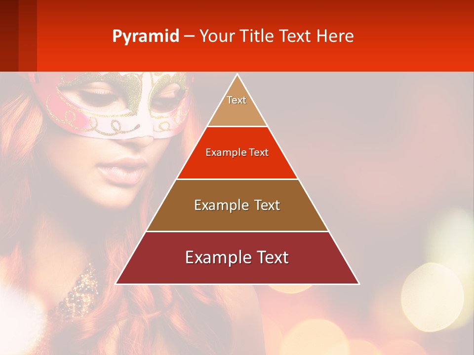 A Woman With Red Hair Wearing A Mask PowerPoint Template