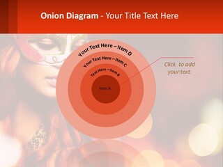 A Woman With Red Hair Wearing A Mask PowerPoint Template