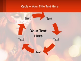 A Woman With Red Hair Wearing A Mask PowerPoint Template