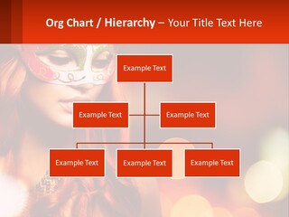 A Woman With Red Hair Wearing A Mask PowerPoint Template
