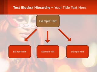A Woman With Red Hair Wearing A Mask PowerPoint Template
