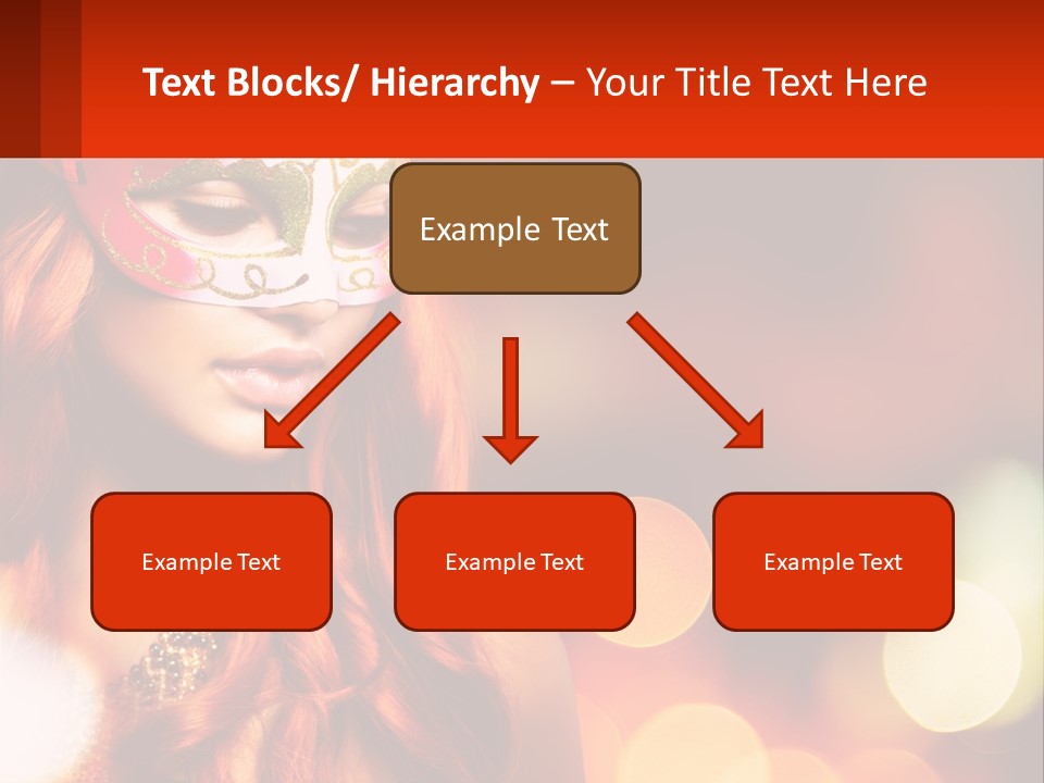 A Woman With Red Hair Wearing A Mask PowerPoint Template