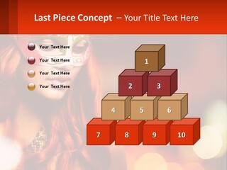 A Woman With Red Hair Wearing A Mask PowerPoint Template