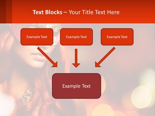A Woman With Red Hair Wearing A Mask PowerPoint Template