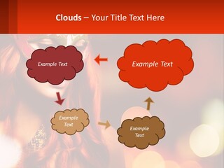 A Woman With Red Hair Wearing A Mask PowerPoint Template