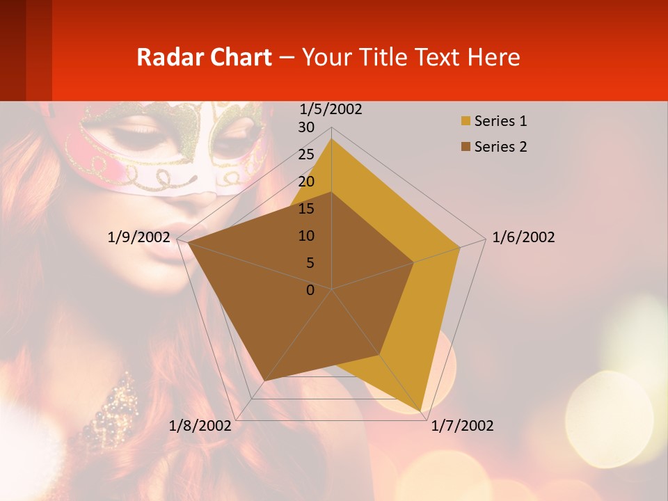 A Woman With Red Hair Wearing A Mask PowerPoint Template