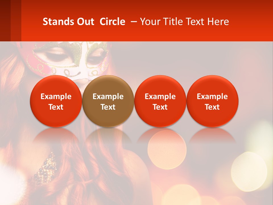 A Woman With Red Hair Wearing A Mask PowerPoint Template