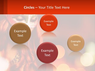 A Woman With Red Hair Wearing A Mask PowerPoint Template