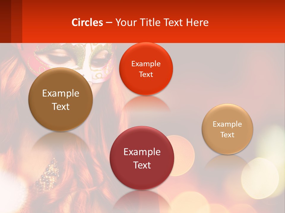 A Woman With Red Hair Wearing A Mask PowerPoint Template