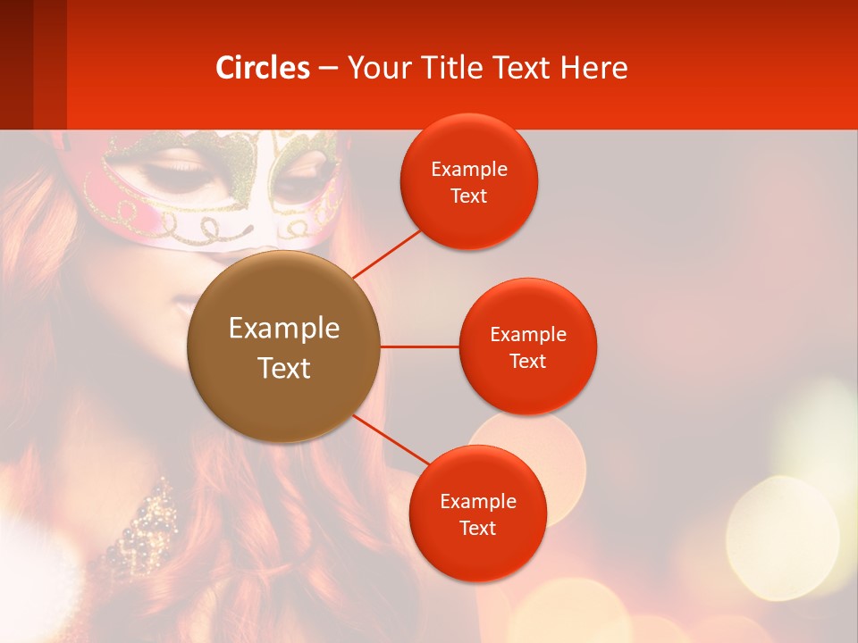 A Woman With Red Hair Wearing A Mask PowerPoint Template