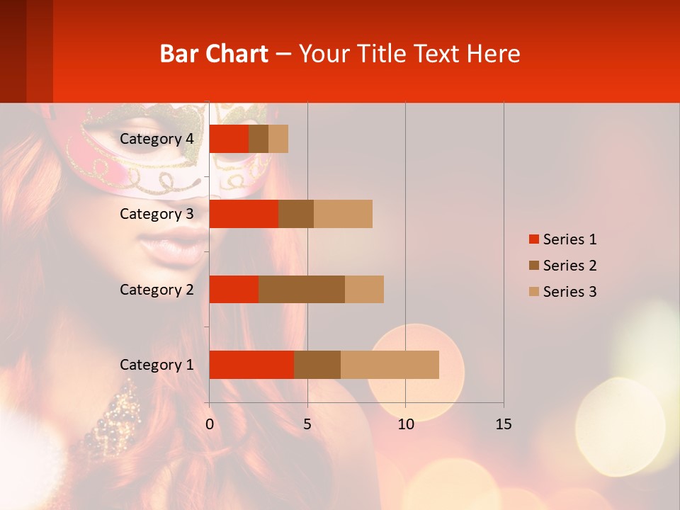 A Woman With Red Hair Wearing A Mask PowerPoint Template
