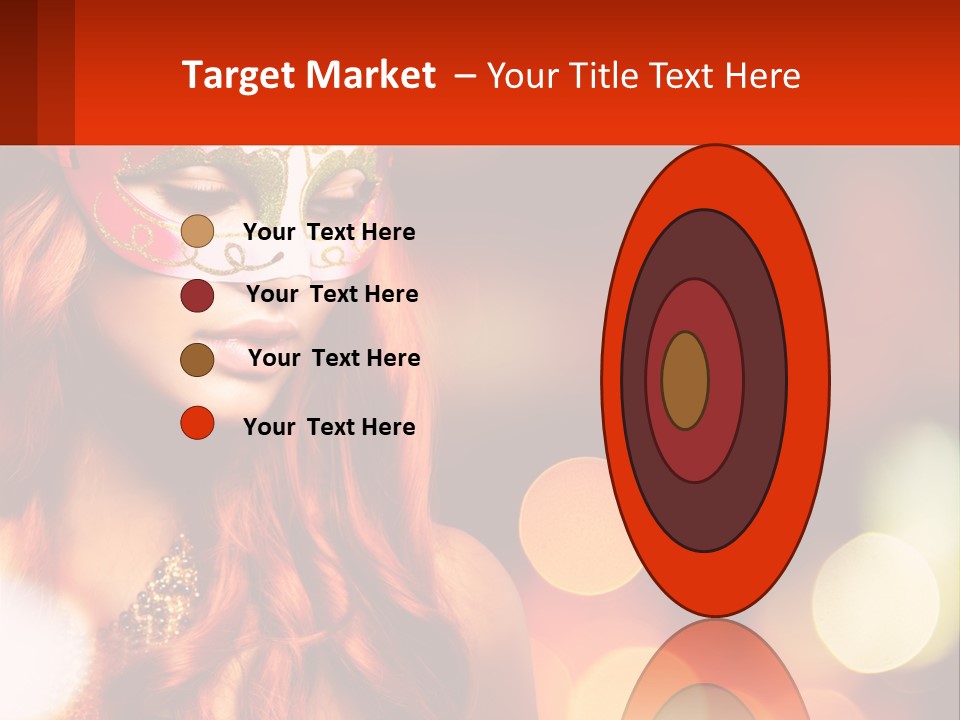 A Woman With Red Hair Wearing A Mask PowerPoint Template