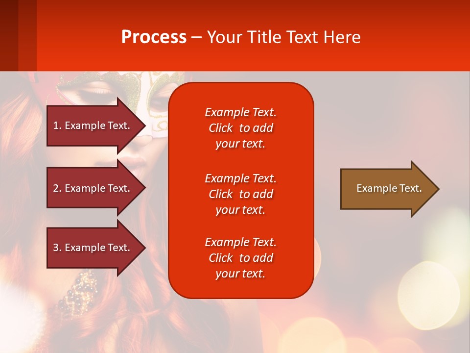 A Woman With Red Hair Wearing A Mask PowerPoint Template