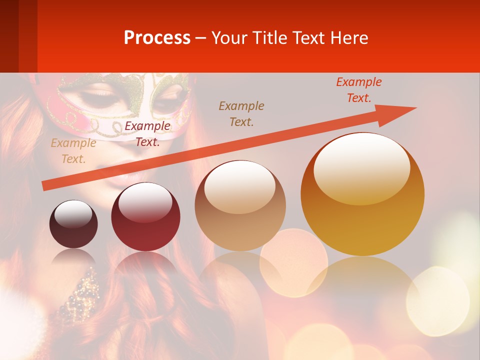 A Woman With Red Hair Wearing A Mask PowerPoint Template